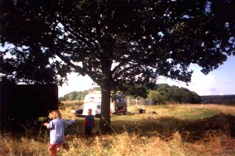kids running at Wells site